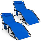 Oversize Folding Chaise Lounge with Adjustable Backrest and Footrest product image