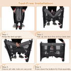 Portable Crib with 4-Side Visible Mesh and Changing Table product image