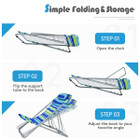 Portable Beach Chair with Headrest and Adjustable Backrest (Set of 2) product image