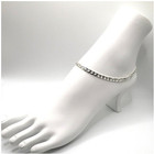 14K Gold Plated Cuban Curb Link Anklet  product image