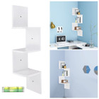 3-Tier Zigzag Floating Wall-Mounted Corner Shelf product image