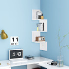 3-Tier Zigzag Floating Wall-Mounted Corner Shelf product image
