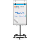 Height-Adjustable Mobile Whiteboard with Round Stand product image