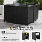  9-Piece Patio Dining Set with Tempered Glass Table and Ottoman product image