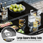  9-Piece Patio Dining Set with Tempered Glass Table and Ottoman product image