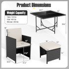  9-Piece Patio Dining Set with Tempered Glass Table and Ottoman product image