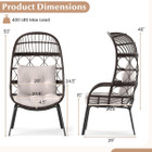 Wicker Rattan Egg Chair with Seat and Back Cushions product image
