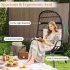 Wicker Rattan Egg Chair with Seat and Back Cushions product image