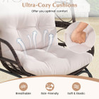 Wicker Rattan Egg Chair with Seat and Back Cushions product image