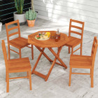 Outdoor Patio Folding Wood Dining Table for 4 with 2" Umbrella Hole product image
