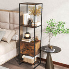 5-Tier Bookshelf with Open Shelves and Drawers product image