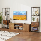 5-Tier Bookshelf with Open Shelves and Drawers product image