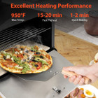 16" Outdoor Pizza Oven with Stone Peel and Grill Racks product image