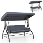 3-Seat Patio Swing with Canopy with Removable Cushions and Side Pocket product image