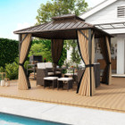 Hardtop Gazebo with Double Sidewalls product image