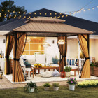 Hardtop Gazebo with Double Sidewalls product image