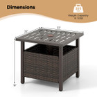 Outdoor Side Table with Umbrella Hole product image