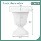 18" Tall Vintage Planter Set with Pedestal Base (2- or 4-Piece) product image