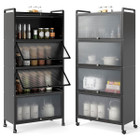 4-Tier Storage Cabinet with Space-Saving Flip Doors product image