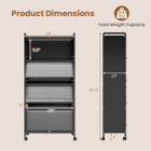 4-Tier Storage Cabinet with Space-Saving Flip Doors product image