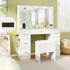 Vanity Desk with Mirror and Stool  product image