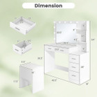 Vanity Desk with Mirror and Stool  product image