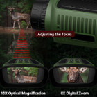 4K Night Vision Binoculars IR 8X Digital Zoom Rechargeable 3inch HD Screen 40MP Photos 4K Video Infrared Full Dark View Scope Color Green product image