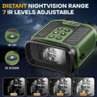 4K Night Vision Binoculars IR 8X Digital Zoom Rechargeable 3inch HD Screen 40MP Photos 4K Video Infrared Full Dark View Scope Color Green product image