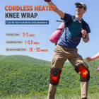 Cordless Knee Massager Heat Vibration Knee Heating Pad Electric Massage-Black 2 Pack product image