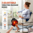 Cordless Knee Massager Heat Vibration Knee Heating Pad Electric Massage-Black 2 Pack product image