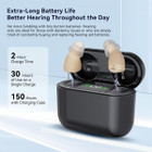 Hearing Aids,Digital Rechargeable OTC Hearing Aids for Seniors with Charging Case,Invisible Hearing Amplifier with Noise Reduction (Black) product image