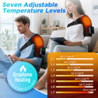 Electric Wireless Heating Vibration Shoulder Massager Brace Wrap with App Control,3 Levels Timer,LCD Display,Touch Detachable product image