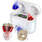 Hearing Aids,Digital Rechargeable OTC Hearing Aids for Seniors with Charging Case,Invisible Hearing Amplifier with Noise Reduction (White) product image