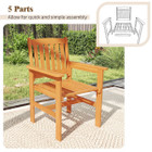 Outdoor Wooden Dining Chairs with Inclined Backrest product image