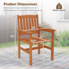 Outdoor Wooden Dining Chairs with Inclined Backrest product image
