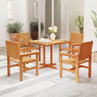 Outdoor Wooden Dining Chairs with Inclined Backrest product image