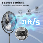 High Velocity, 360° Vertical Oscillating Pedestal Fan product image