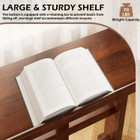 Acacia Wood Prayer Kneeler Bench with Storage Shelf and Soft Cushion product image