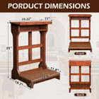 Acacia Wood Prayer Kneeler Bench with Storage Shelf and Soft Cushion product image