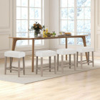 Counter Height Bar Stools with Rubber Wood Legs (2- or 4-Pack) product image