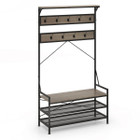  4-in-1 Coat Rack with Hooks and 2-Tier Shoe Rack product image