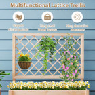 40" Wooden Raised Garden Bed with Lattice Trellis for Climbing Plants product image