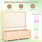 40" Wooden Raised Garden Bed with Lattice Trellis for Climbing Plants product image