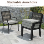  Stackable Rattan Armchairs with Removable Cushions product image