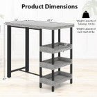 43.5" Outdoor Bar Table with Tempered Glass Top  product image