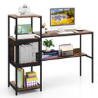 Computer Desk with 2-Tier Open Shelves product image