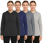 Women's Loose Fit, Lightweight Cotton Hoodie (3-Pack) product image