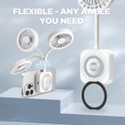 1200mAh Foldable Travel Fan with 3 Modes and LED Light product image