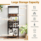 Freestanding Wine Rack with Wide Countertop and Glass Holders product image