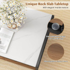 2-Tier Rectangular Coffee Table with Rock Slab Tabletop product image